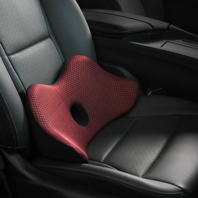 Car Seat Wedge Pillow, Removable, Waist support - red