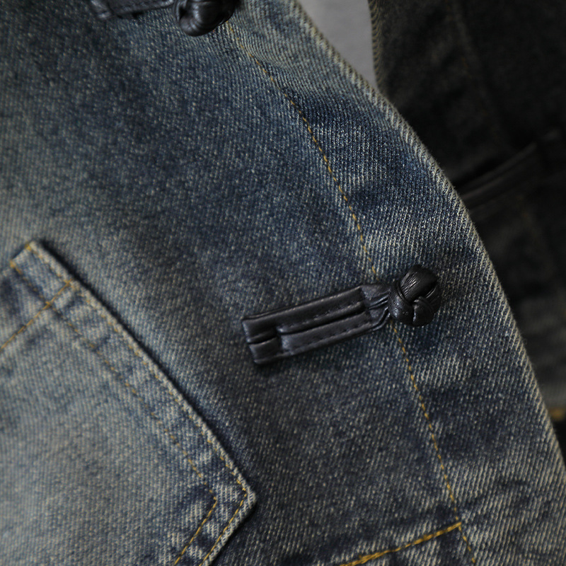 7685 niños nuevo traje de mezclilla chino primavera y otoño para niños ropa de estilo nacional 2025 nuevo traje de dos piezas de primavera