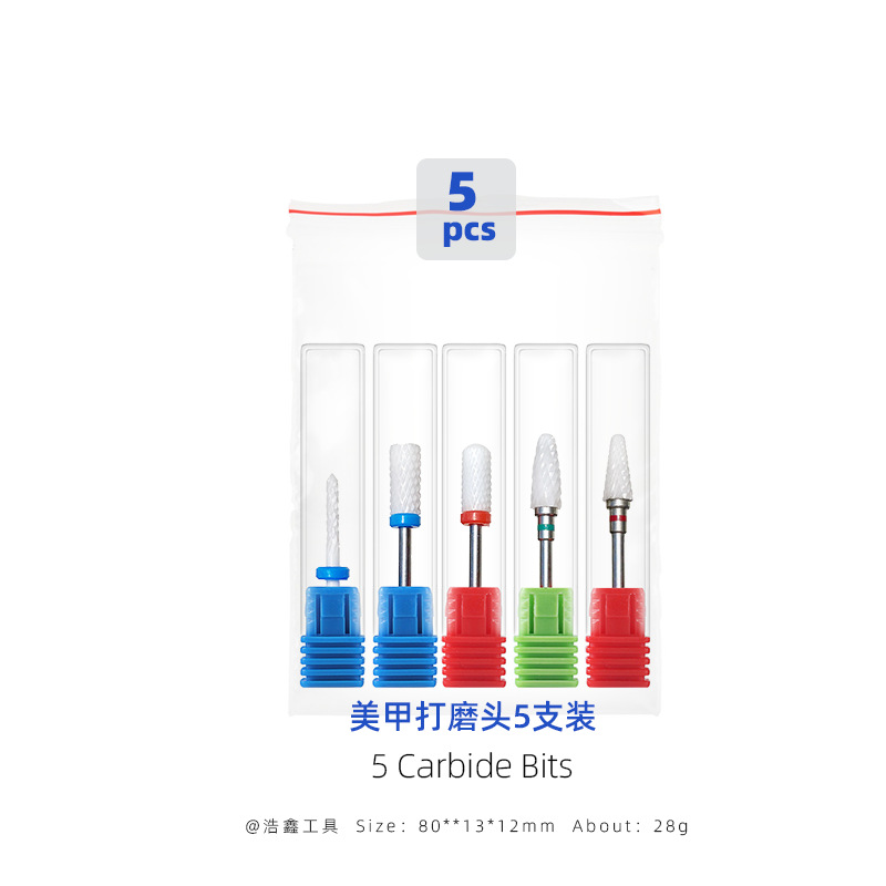 acero tungsteno uñas pulizando cabeza caja cerámica pulizante de piel muerta pretratamiento de eliminación de uñas pulizante herramienta de uñas