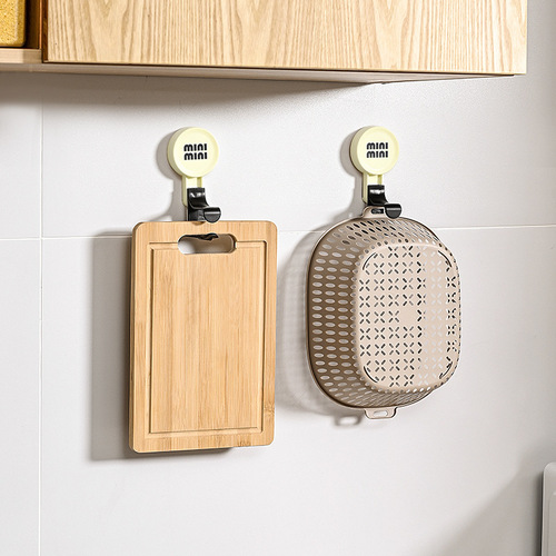 Suction cup single-layer basin rack without punching, traceless adhesive hook, household bathroom hook, basin basket, simple installation hook