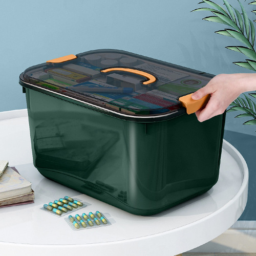 Medical box household large-capacity first-aid kit medical box portable storage box first-aid medicine medicine box classification emergency box