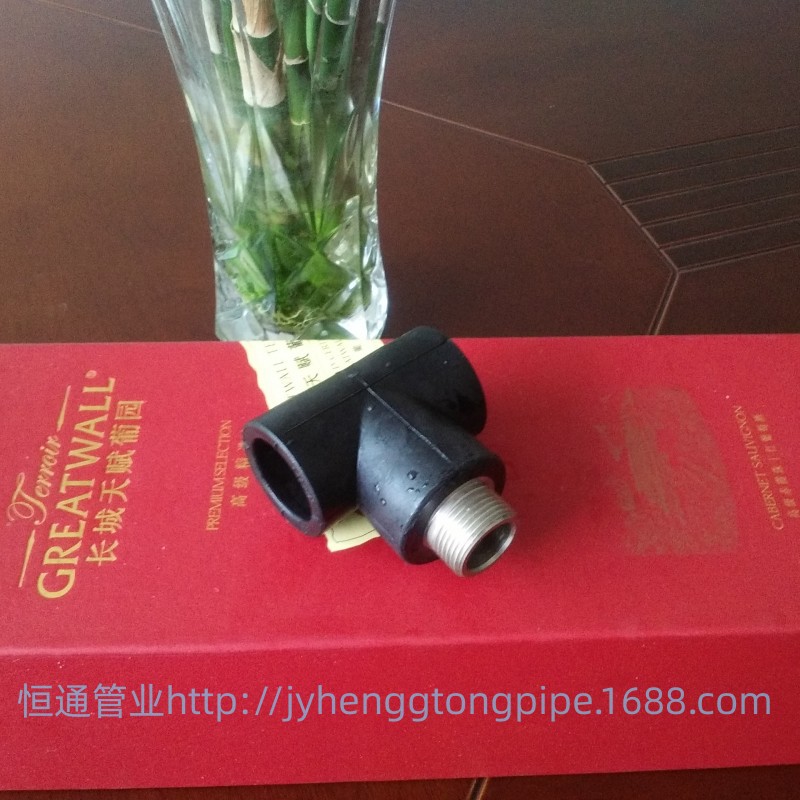 PE外牙三通 PE外丝三通 PE三通 PE给水管件 钢塑转换 三通