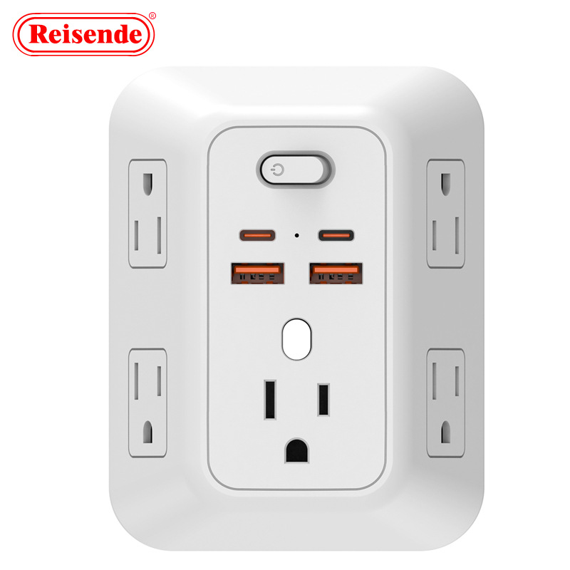 跨境专供带开关美标防雷插座USB墙壁插座 多功能墙插座美规壁插