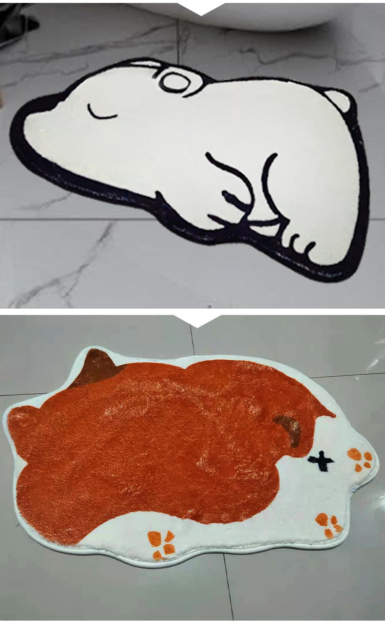Eingangs-Bodenmatte, Eingangstürmatte, Schlafzimmer-Eingangsteppich, Badezimmer-Cartoon, Wasseraufnahme und Anti-Rutsch-Matte,_voghion.com