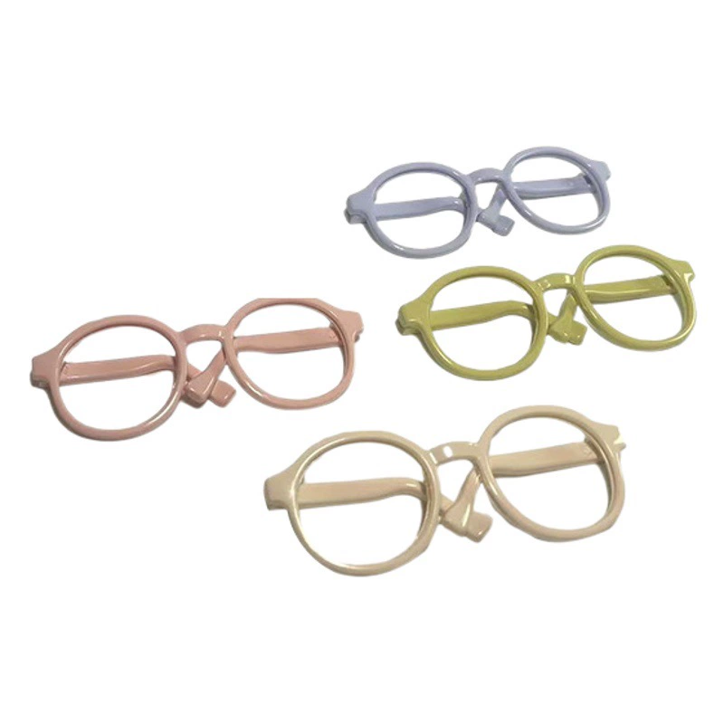 В наличии 20 см хлопковые кукольные очки Macaron цвет прозрачный черный Джокер Детские аксессуары Бесплатная доставка