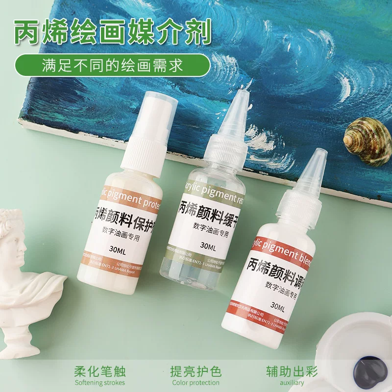 Digital acrylic, protective set, handmade, hand painting