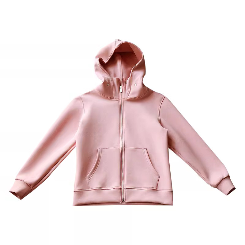 Women's Clothing Must have collection Enjoy the air like clouds Versatile and stylish solid color hooded zippered cardigan sweater jacket for women_voghion.com
