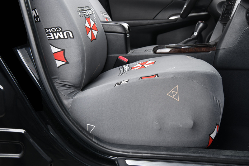 Fabric car elastic seat cover, non-slip, full coverage, thin model, front row driver and passenger seat cushion cover, one-piece dust cover