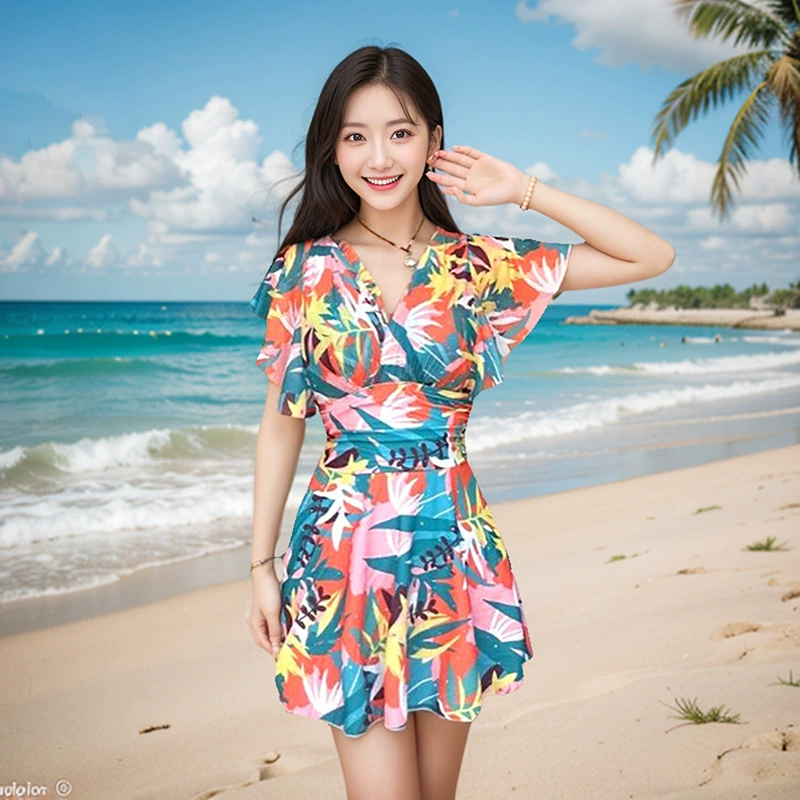 2025 новый купальник для женщин, консервативный, закрывающий живот, утягивающий цельный купальник с юбкой для горячего весенне-летнего сезона со стальной поддержкой, высококачественный купальник с эффектом пуш-ап.