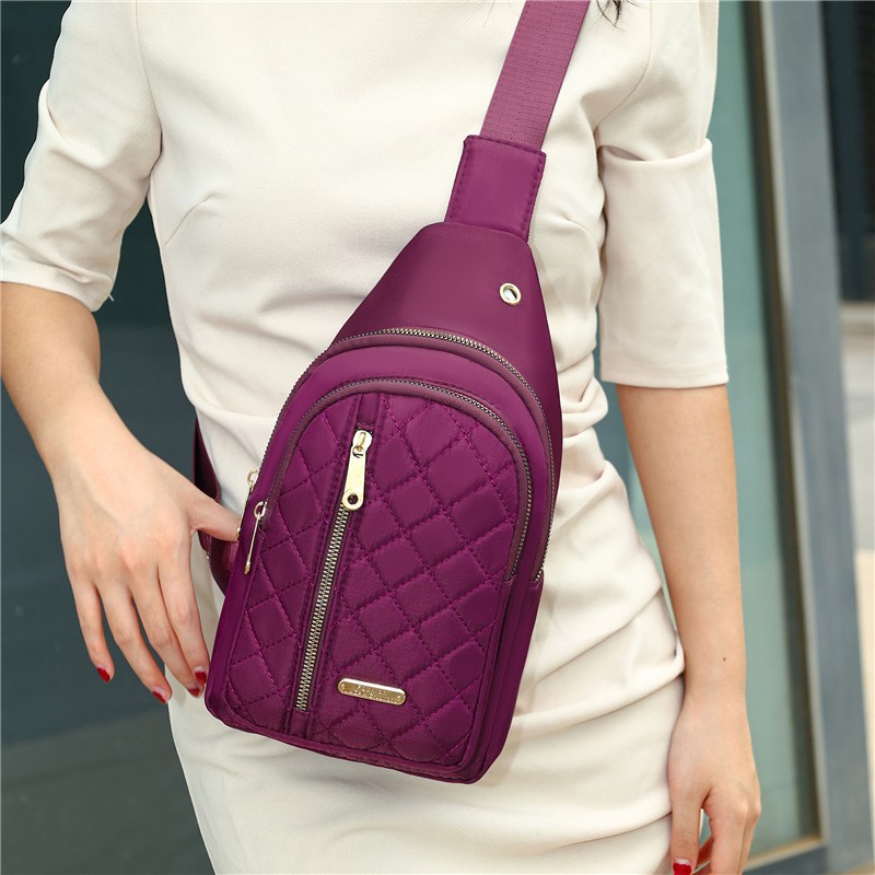Bolso de mujer de comercio exterior al aire libre bolso de pecho de moda multicapa bordado bolso de hombro coreano bolso portátil de viaje de viaje