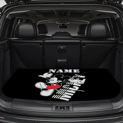 Car Trunk Mat, Universal for All, Avtomobil döşəmə paspasları - jn-trunk-mat-9-75100cm-crystal-velvet-dot-bottom