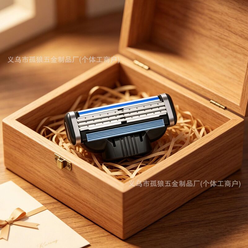 German Razor Blades Manual Shaver Mach3 Universal Compatible with Gillette Three-Layer Men's 4-Piece Replacement Razor Heads German Razor Blades Manual Shaver Mach3 Universal Compatible with Gillette Three-Layer Men's 4-Piece Replacement Razor Heads