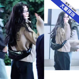 明星迪丽热巴同款卡其色翻领毛衣外套女秋冬新款慵懒拉链针织开衫