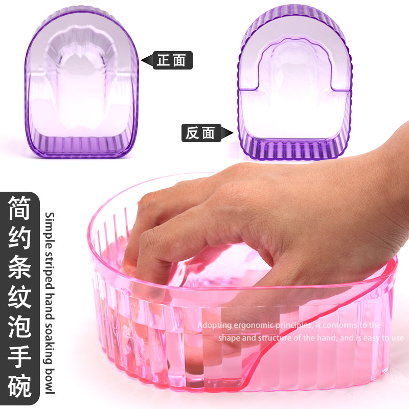 Herramientas de uñas para productos de limpieza de piel muerta software de cuenco de cuidado de uñas de mano acrílico cuerno cuenco de remojo al por mayor