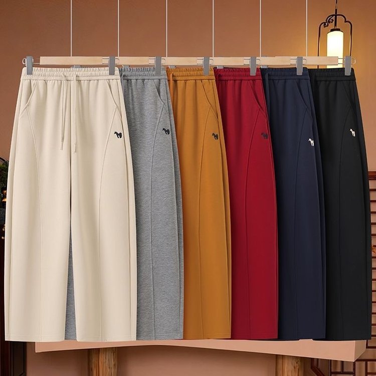 Loose and comfortable high-waisted wide-leg pants for middle-aged and elderly women, new spring/summer styles, available in multiple colors, plus sizes, casual pants