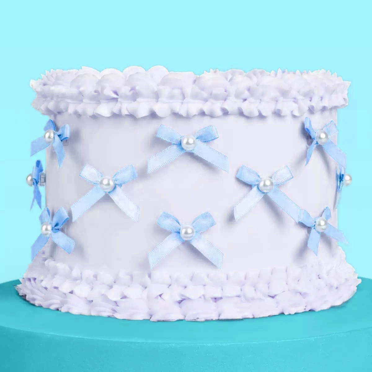 Creativo transfronterizo Pearl Bowknot Spot Pastel al por mayor Postres para hornear Ballet Decoración Plug-in Accesorios para el cabello de bricolaje