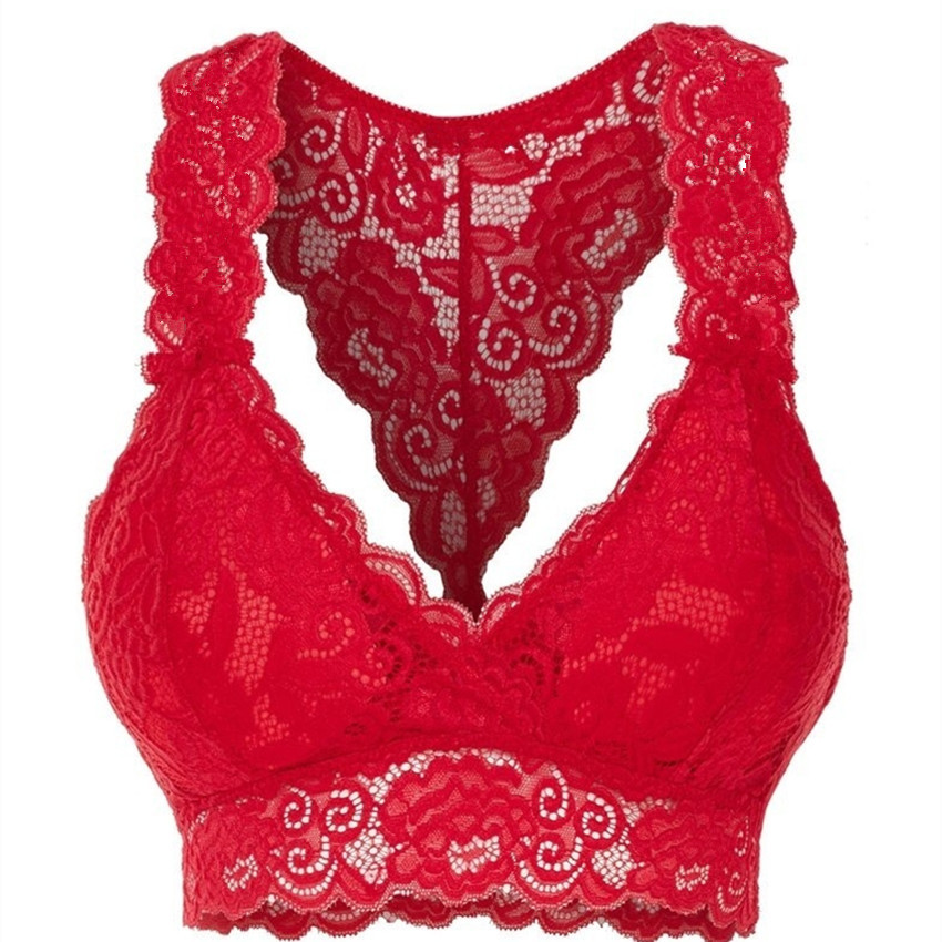 Europa y América transfronteriza nueva sexy de tres puntos en forma de melocotón sexy sujetador hueco de encaje completo multi-color multi-tamaño de la ropa interior