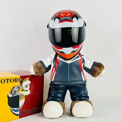 Bear Doll Helmet Battery Car | Motosiklet dəbilqələri - 28cm-flower-bear-niu-niu-s-size-includes-helmet-buckle