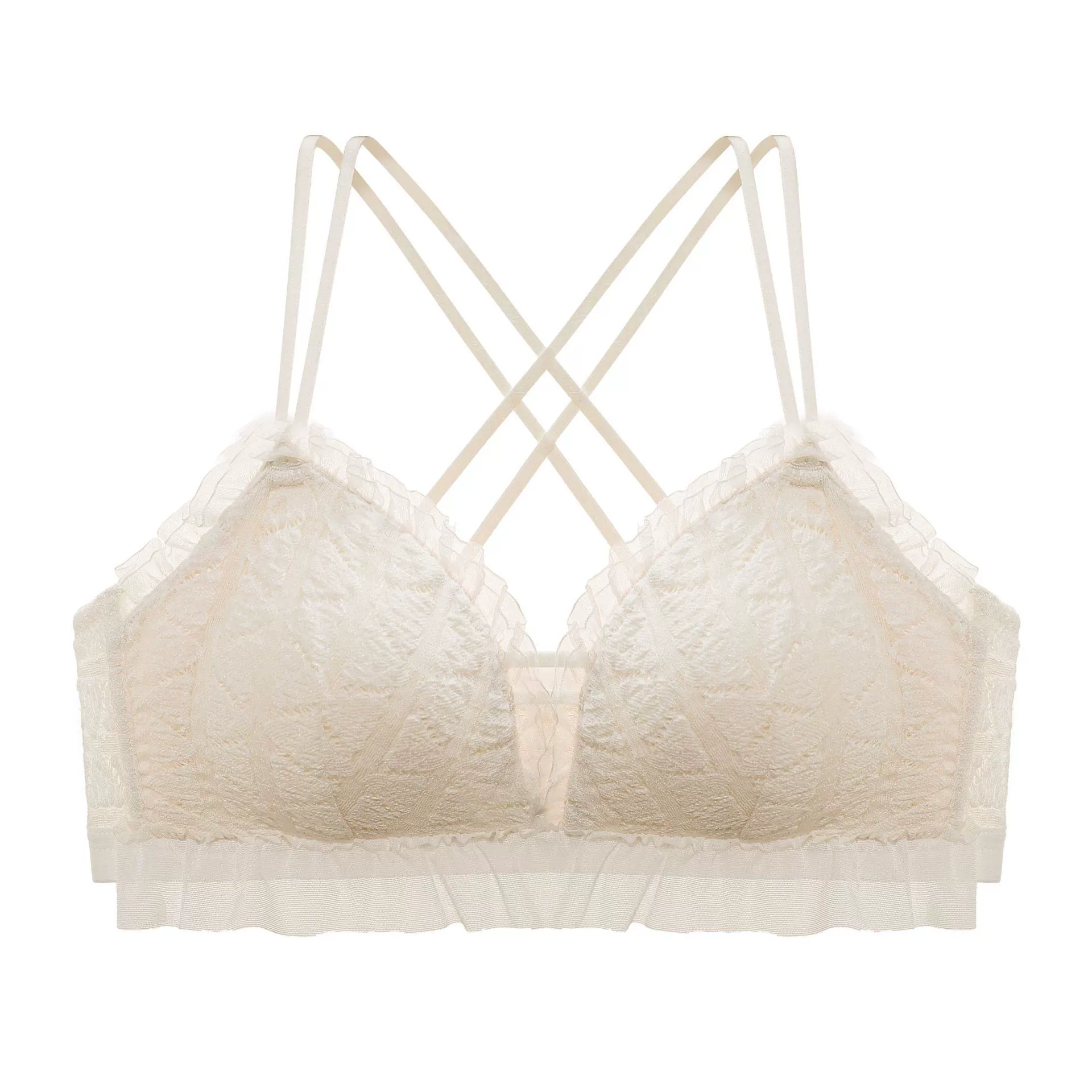 Бюстье/бюстье без шнуров lace Wireless Bralette (подростковая девушка), японский стиль с оборкой, размеры 32/70–38/85 AB