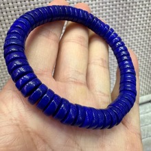 8mm直切青金石盘珠手链diy配饰青金石药片隔珠无白微微金老矿料