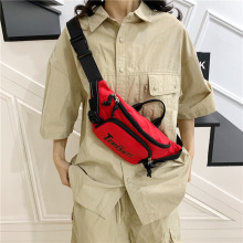 2025新款潮牌时尚单肩包男女通用斜挎包休闲轻便撞色通勤帆布胸包