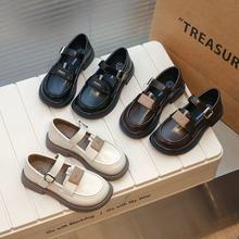 女童小皮鞋2025新款黑色英伦风单鞋百搭学院风公主鞋儿童鞋子春秋