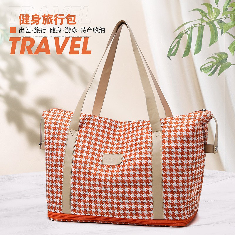 Bolsa de viaje de separación húmeda y seca de tela Oxford para mujer 2024 nueva bolsa de equipaje de viaje de negocios de gran capacidad de ocio bolsa de fitness de almacenamiento