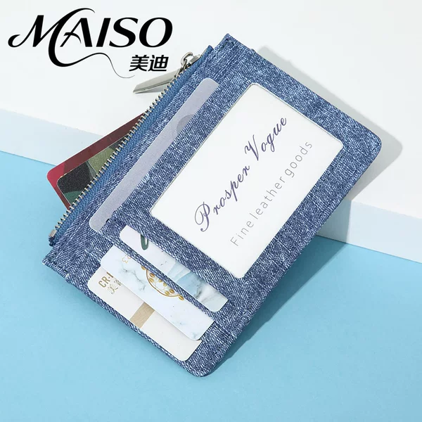 Factory Direct Supply Pu Leather Card Holder Rfid Anti-Theft Card Clip Multifunctional Mini Coin Purse Compact Portable Card Holder Wholesale