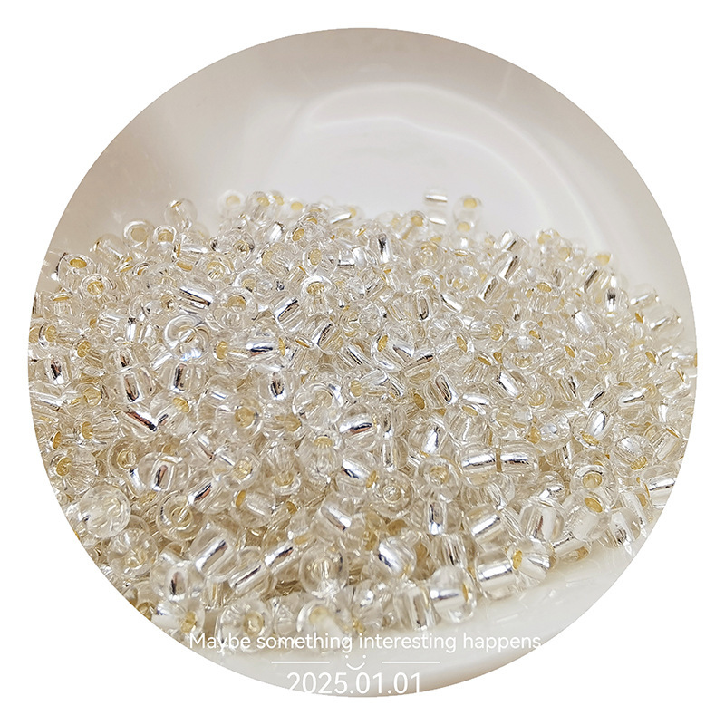 2/3/4mm金银灌银玻璃米珠管珠diy手工串珠材料散珠手链耳饰品配件|undefined