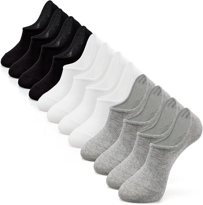 Men's Summer Breathable Sweat-Absorbing Ultra-Thin Ice Silk Invisible Socks Solid Color Black White Gray No-Show Socks Silicone Non-Slip No Heel Drop