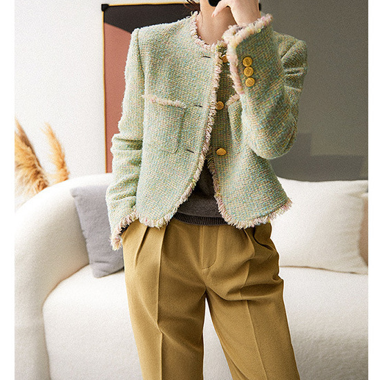 autumn short green jacket