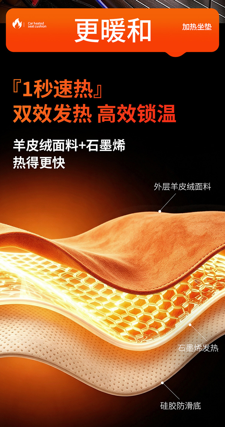 Graphene heated car seat cushion, winter warming car seat pad, car seat cushion manufacturer, wholesale and dropshipping available