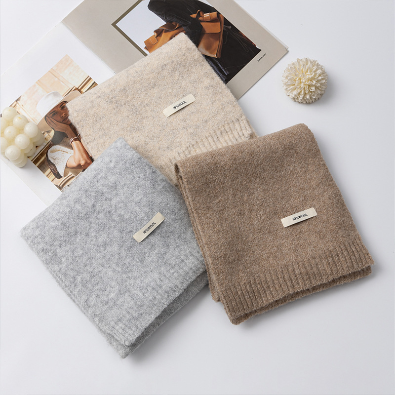Tejido bufandas de lana mujeres otoño invierno de alto nivel sensación de red inns caliente versátil estudiantes coreanos simple buñuelo al por mayor