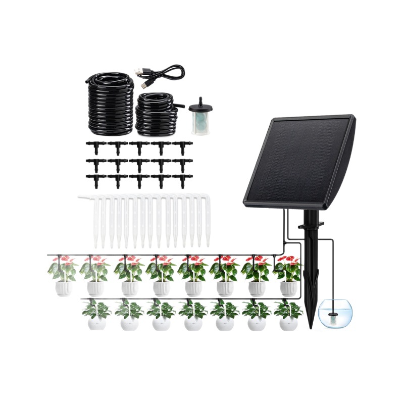 Cross-border Solar-powered Rechargeable Water Storage Pump, Lazy Person's Flower Watering Device, Garden Greenhouse_voghion.com