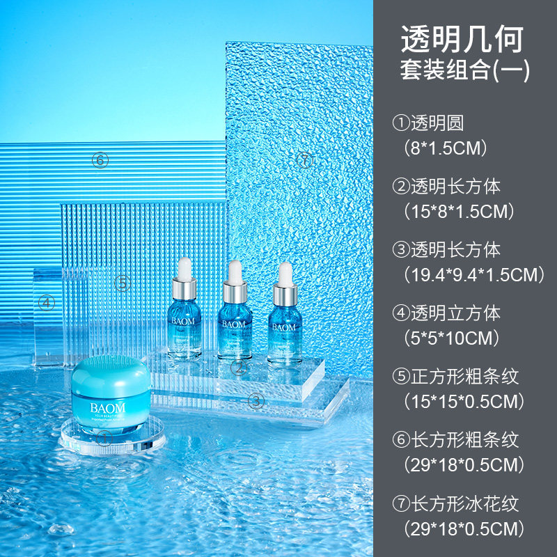 Acrílico transparente fotografía props venta al por mayor belleza decoración cosméticos fotografía joyería reloj tiro