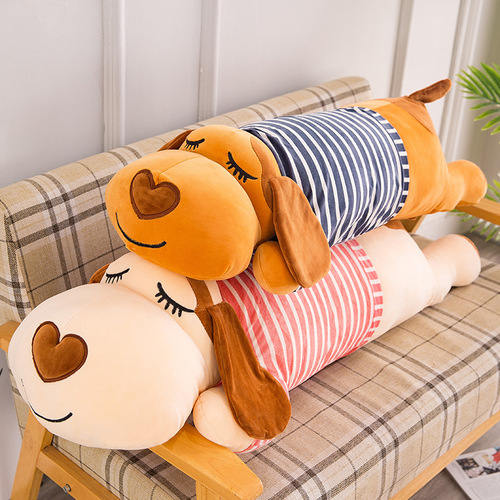 Down-filled plush toy with a sleepy pug design, suitable for girls to hug or use as a leg warmer pillow.