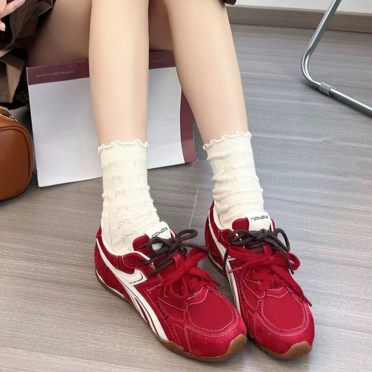 自留版~轻便内增高德训鞋女2025秋季新款百搭时尚休闲运动单鞋女|undefined