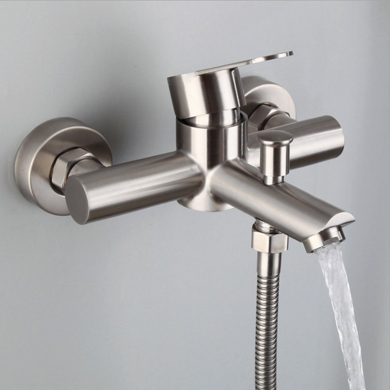 304 stainless steel bathtub faucet shower shower set hot and cold mixing valve toilet shower triple faucet