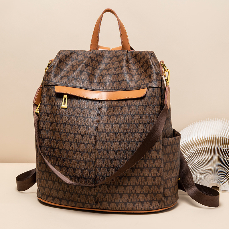 Women's Bag Genuine Leather Backpack Women's Autumn and Winter High-End Fashion Versatile Casual Small Backpack 2024 New Style