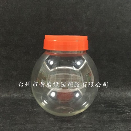 厂家批发塑料广口食品塑料罐，550ml别致广口瓶 球形塑料瓶