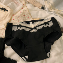 日系纯欲风蕾丝边内裤女生抑菌夏季薄款2024新款性感女士三角