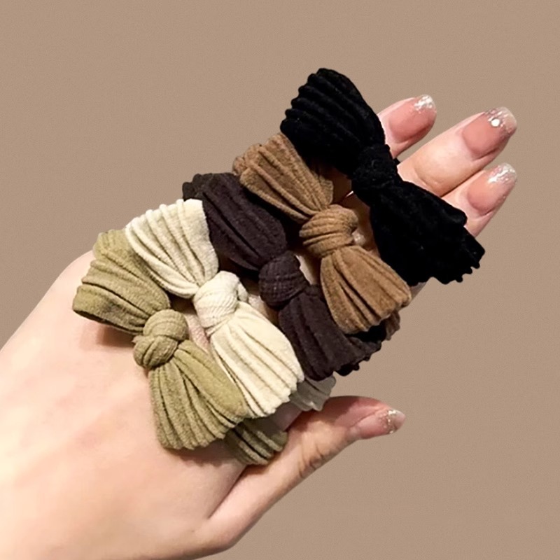 Ligas para Cabello con Moño de Poliéster para Cola de Caballo