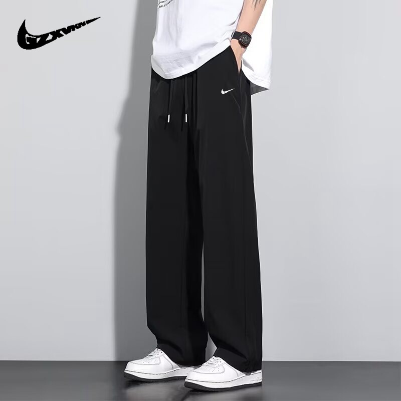 Summer Trendy Brand Youth Ice Silk Casual Pants Quick-Dry Long Pants Loose Straight Pants Versatile Men's Thin Pants Summer Trendy Brand Youth Ice Silk Casual Pants Quick-Dry Long Pants Loose Straight Pants Versatile Men's Thin Pants