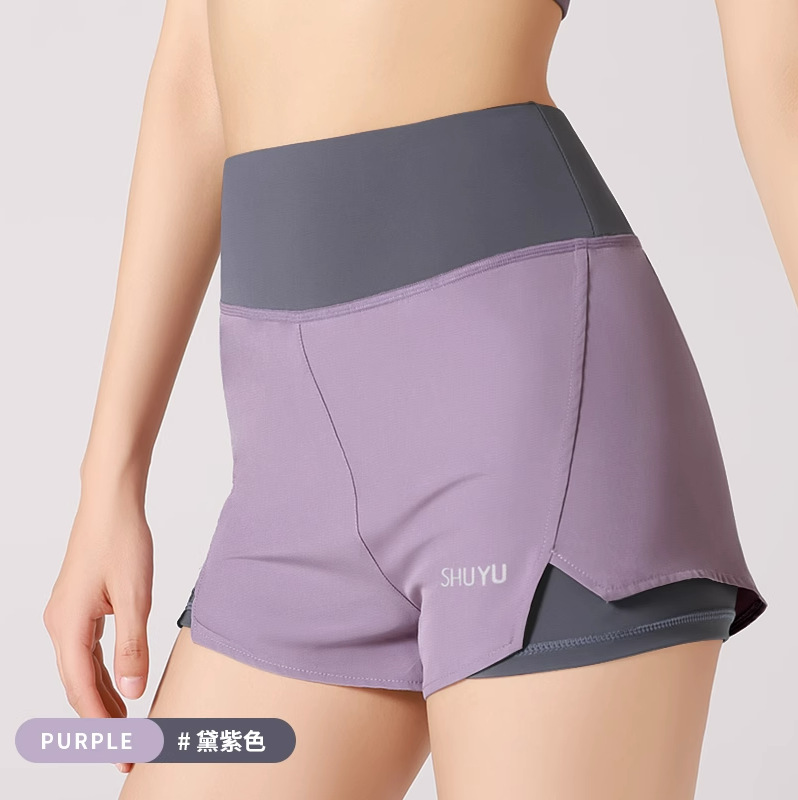 Juyitang anti-exposición falsos pantalones de yoga de dos piezas pantalones de bolsillo cintura alta levantamiento de cadera pantalones de fitness adelgazamiento vientre contracción pantalones de yoga