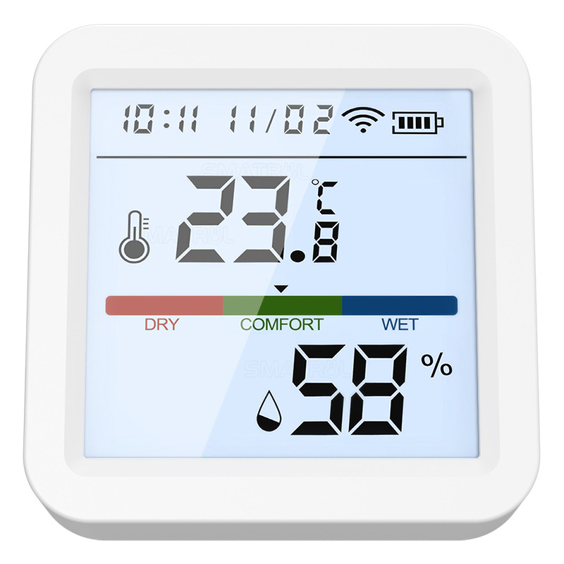 Tuya zigbee-Medidor de temperatura y humedad, Detector inalámbrico de batería para el hogar, WiFi inteligente, Sensor de temperatura y humedad