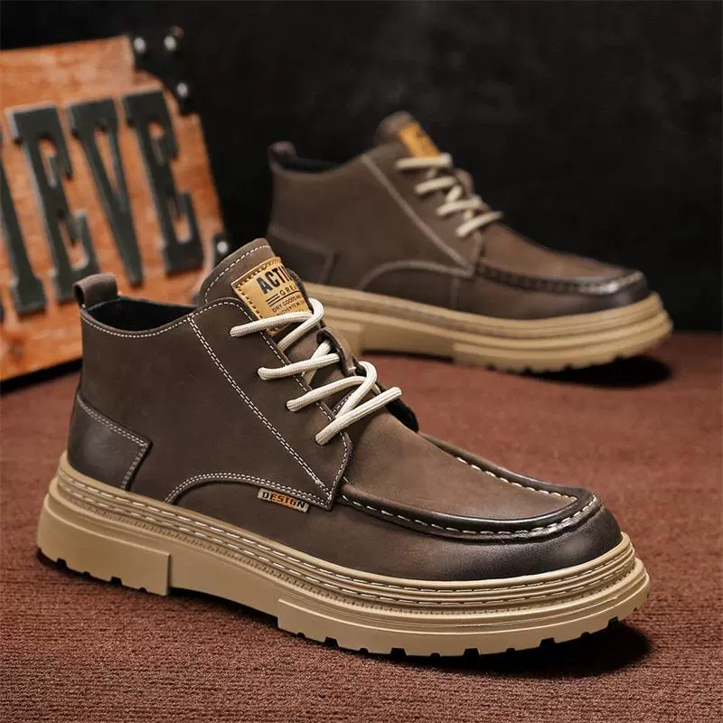 Martens, нескользящая износостойкая обувь для отдыха в английском стиле, высокие сапоги на платформе, осень