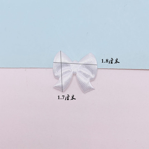 Ultrasonic Embroidered Satin Bow Hair Accessory for Shoes Socks Clothes Decorations Greeting Card Decoration Double-Sided Fabric Craft