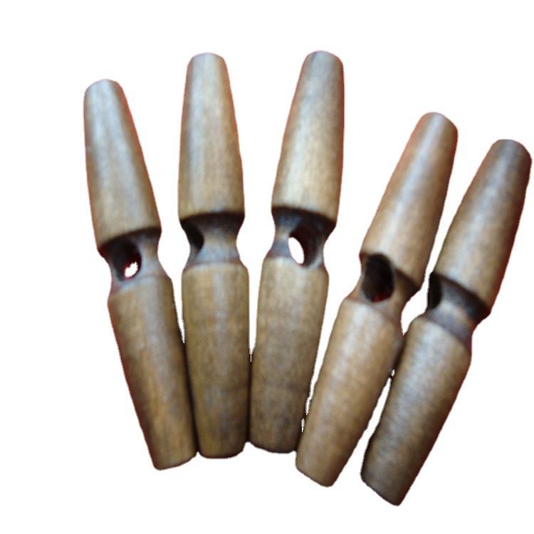 天台维娅木质工艺饰品棒形橄榄形彩色长实木头 diy激光雕刻纽扣子