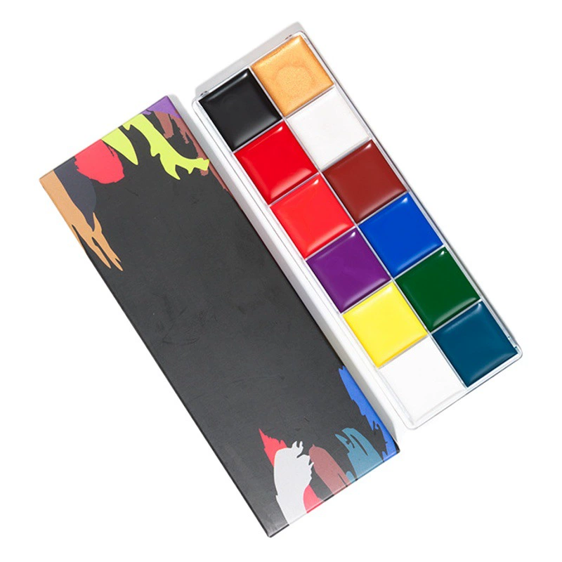 Масляный цвет для лица 12 цветов Боди-живопись Крем-Пигмент Сценическая деятельность Косметика Детская опера Детский фестиваль Масляный цвет