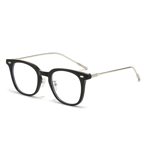 New anti-blue light flat mirror cold tea color artifact transparent glasses frame female trendy finished myopia glasses